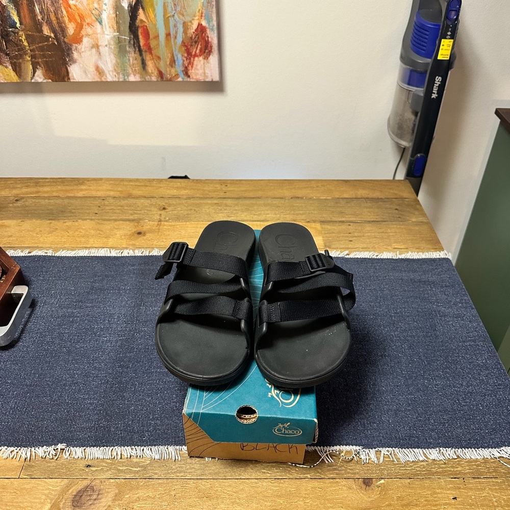 Men’s Black Chaco Chillos Slide Sandals size 14